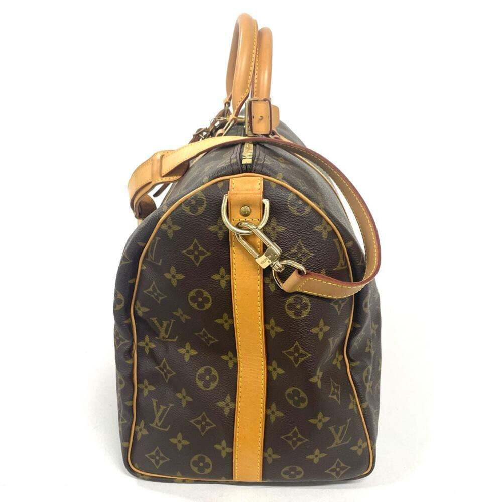 LOUIS VUITTON Brown Monogram Leather Keepall 50 Boston Bag - Picture 2 of 8